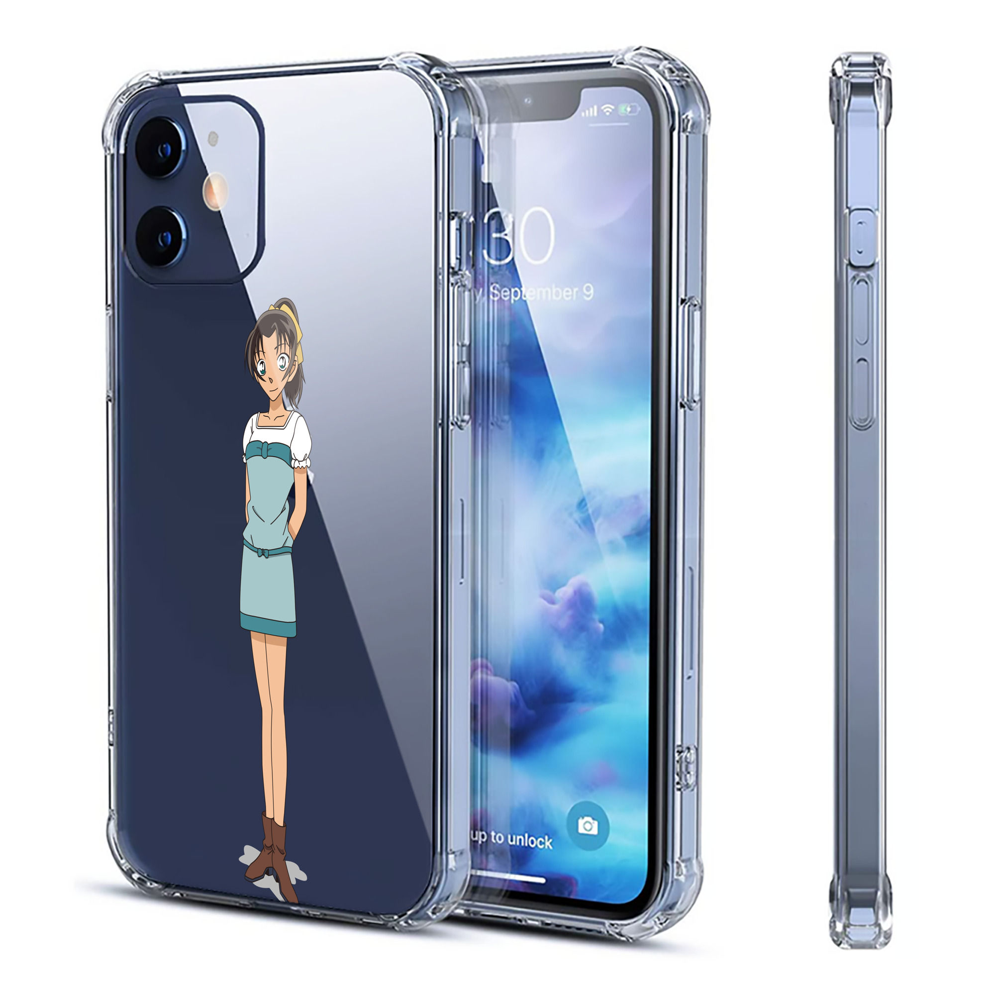 （画像用） 名探偵コナン Detective Conan 【iPhone 12シリーズ対応】透明スマホケース（クリアソフトケース）